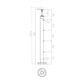 PSG Słupek balustradowy środkowy przelotowy fi 42,4 mm AISI 304 – 4 uchwyty, satyna 001-204 (4)