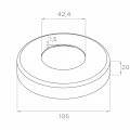 PSG słupek balustradowy przelotowy Ø42,4 mm ze stali nierdzewnej AISI 304 – 4 uchwyty Ø12, montaż w podłogę 001-207 (5)