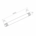 Odciąg do daszku szklanego M12x1000 mm – stal nierdzewna AISI 304, satyna, gwint prawy/lewy 001-227 (2)