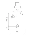 PSG prowadzenie górne regulowane do bramy przesuwnej z rolkami 160 mm 001-261 (2)