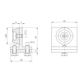 PSG odbojnik do bramy podwieszanej przesuwnej i składanej – ocynkowany 001-330 (2)