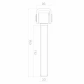 Zawias stalowy regulowany M20 do bram skrzydłowych – ocynkowany, L150 mm 001-350 (4)