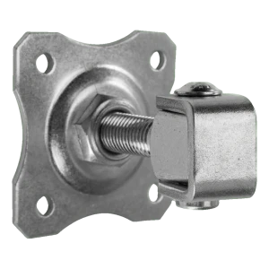 Zawias regulowany bramowy z szyldem ozdobnym M16 80×80 mm stalowy ocynkowany