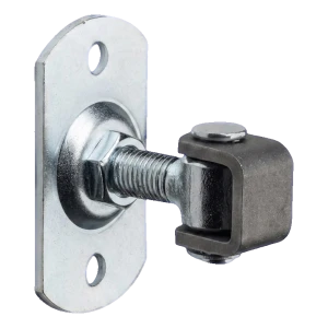 Zawias regulowany bramowy M16 z szyldem prostokątnym 100×55×4 mm