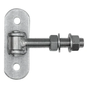 Zawias regulowany bramowy M20 z szyldem 140×50 mm – ocynkowany