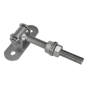 Zawias regulowany M12 stalowy L-115 mm z podstawą 90×30 mm do bram i furtek