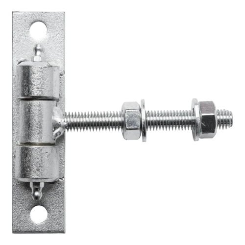 Zawias regulowany bramowy M12 ocynkowany – szyld 130×30 mm 001-417 (1)
