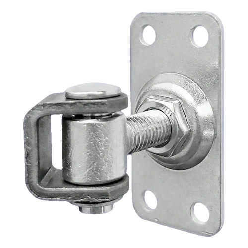 Komet – zawias regulowany bramowy M12 z szyldem 75 × 37 mm, cynk galwaniczny 001-522 (1)