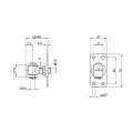 Komet – zawias regulowany bramowy M12 z szyldem 75 × 37 mm, cynk galwaniczny 001-522 (2)