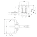Comunello Albatros Piccolo – system zawiasów do bramy łamanej do 4 m / 100 kg 001-530 (6)