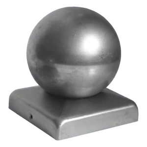 Daszek ogrodzeniowy stalowy z kulą na słupek 40x40 mm – surowy