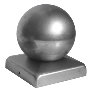 Daszek ogrodzeniowy stalowy z kulą 50×50 mm / fi 60 mm – surowy