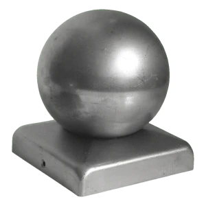 Daszek ogrodzeniowy stalowy 60×60 mm z kulą ozdobną fi 80 mm