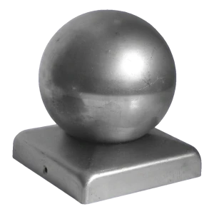 Daszek ogrodzeniowy stalowy 70×70 mm z kulą fi 60 mm – ocynkowany