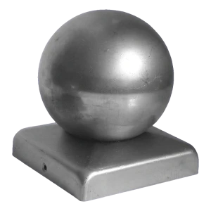 Daszek ogrodzeniowy stalowy z kulą fi 60 mm na słupek 80×80 mm