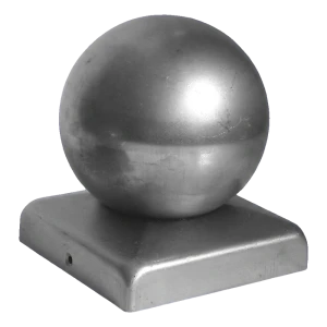 Daszek ogrodzeniowy stalowy ocynkowany z kulą 80×80 mm / fi 60 mm