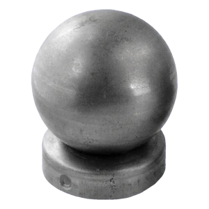Daszek ogrodzeniowy stalowy na słupek fi 60 mm z kulą ozdobną fi 80 mm