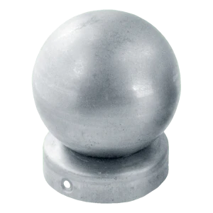 Daszek ogrodzeniowy stalowy na słupek Fi 60 mm z kulą Fi 80 mm – ocynkowany