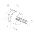 Uchwyt punktowy do szkła 6-12 mm fi 30/13/M8x40 AISI 304 system płaski miedziany 000-481 (3)