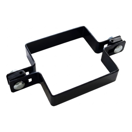 Obejma pośrednia do paneli ogrodzeniowych 100×100 mm czarna 000-778 (1)
