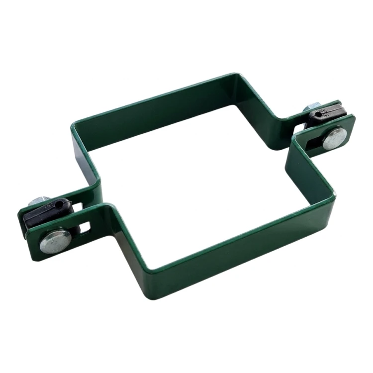 Obejma pośrednia do paneli ogrodzeniowych 100x100 mm zielona 000-779 (1)