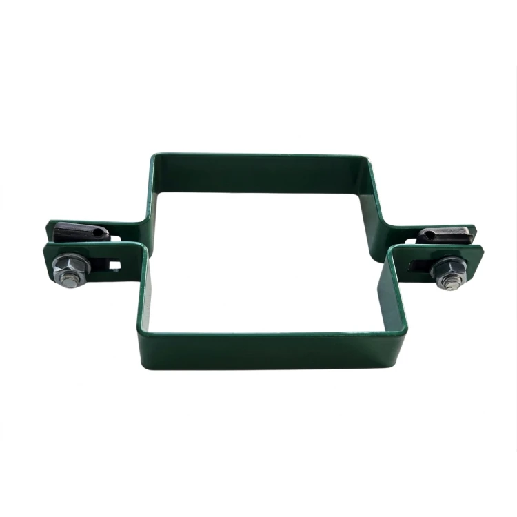 Obejma pośrednia do paneli ogrodzeniowych 100x100 mm zielona 000-779 (3)