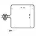 Obejma końcowa do paneli ogrodzeniowych 100×100 mm zielona 000-783 (5)
