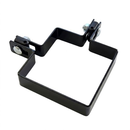 Obejma narożna do paneli ogrodzeniowych 100x100 mm czarna 000-774 (1)