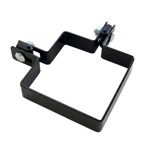 Obejma narożna do paneli ogrodzeniowych 100x100 mm czarna 000-774 (1)