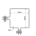 Obejma narożna do paneli ogrodzeniowych 100x100 mm czarna 000-774 (4)