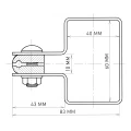 Obejma do paneli ogrodzeniowych końcowa 60x40 antracyt grafit GPV-700-11 (4)