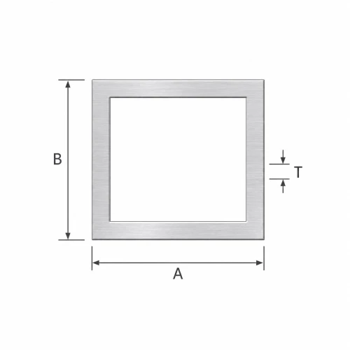 Rura aluminiowa prostokątna 25×100×2 mm – profil zamknięty EN AW-6060, L=2000 mm 001-855 (2)