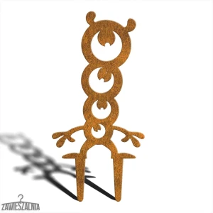 Zawieszalnia ozdoba ogrodowa Potworny Potwór Rebis L – dekoracja Corten 20×41 cm