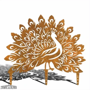 Zawieszalnia – ozdoba ogrodowa Pawi Ogon XL ze stali corten 60×52 cm
