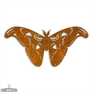 Zawieszalnia – dekoracja ścienna 3D Motyl Pawica Atlas L 50 cm stal Corten