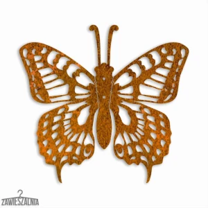 Zawieszalnia – dekoracja ścienna 3D Motyl Paź Królowej M 31×29 cm stal corten