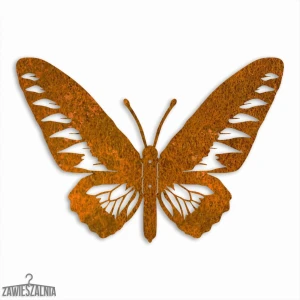 Zawieszalnia – dekoracja ścienna 3D Motyl Rajski L 44×30 cm stal Corten