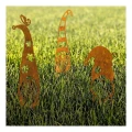 Ozdoba ogrodowa Krasnal Wesołek L 21×41 cm – stal corten z naturalną patyną 1008-1465-2 (2)