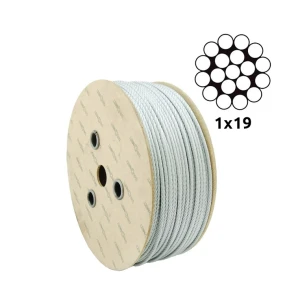 Lina stalowa ocynkowana Ø2,0 mm jednosplotowa 1×19 – sprzedaż na metry