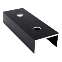 Łącznik profilu montażowego PV aluminiowy anodowany czarny 120 mm ceownik 25×45