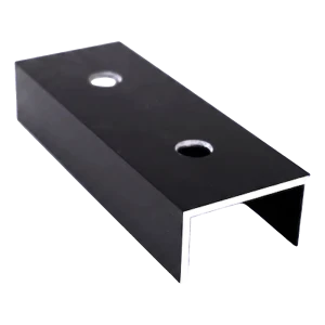 Łącznik profilu montażowego PV aluminiowy anodowany czarny 120 mm ceownik 25×45