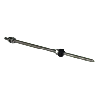 Śruba dwugwintowa M10×300 mm A2 do adapterów i trójkątów PV z podkładką EPDM