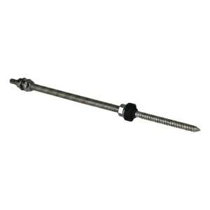 Śruba dwugwintowa M10×300 mm A2 do adapterów i trójkątów PV z podkładką EPDM