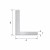 Kątownik aluminiowy nierównoramienny 40×20×2.6 mm – profil L, długość 2000 mm 001-702 (2)