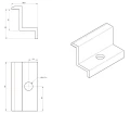 Klema boczna H30 czarna anodowana – klema końcowa PV L50 PV-03-02 (2)