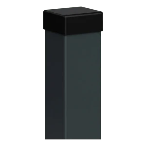Słupek ogrodzeniowy 80x80 mm grafitowy RAL 7016 z zaślepką – 2,0 mb