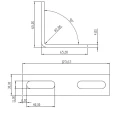 Kątownik regulacyjny 65x65 mm ze stali nierdzewnej 1.4016 z otworami M10 PV-08-28 (3)