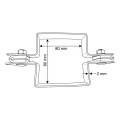Obejma panelowa ogrodzeniowa pośrednia 80×80 mm czarna RAL 9005 – kompletny zestaw 001-616 (4)