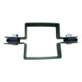Obejma panelowa ogrodzeniowa pośrednia kwadratowa 80×80 mm zielona RAL 6005 001-614 (2)
