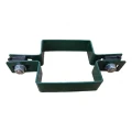 Obejma panelowa ogrodzeniowa pośrednia kwadratowa 80×80 mm zielona RAL 6005 001-614 (3)